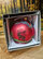 Vianočná guľa TETRAO červená matná - jeleň, 12 cm