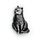 Odznak sediaca mačka
