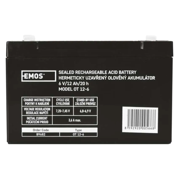 Batéria k podávačom a fotopasciam EMOS AGM 6V 1