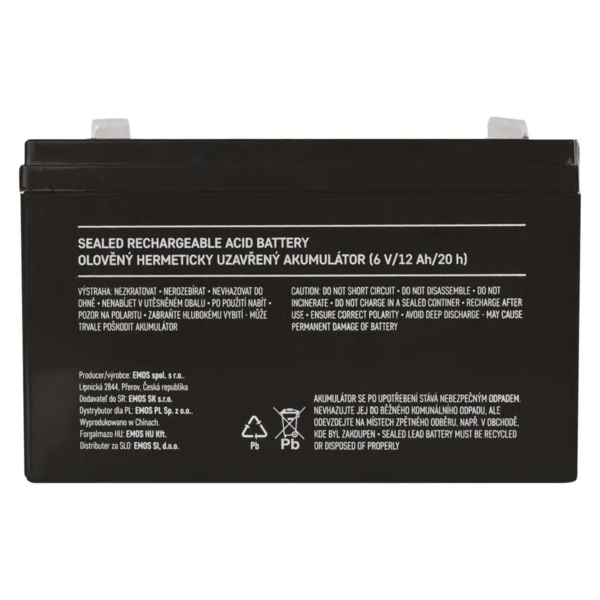Batéria k podávačom a fotopasciam EMOS AGM 6V 2