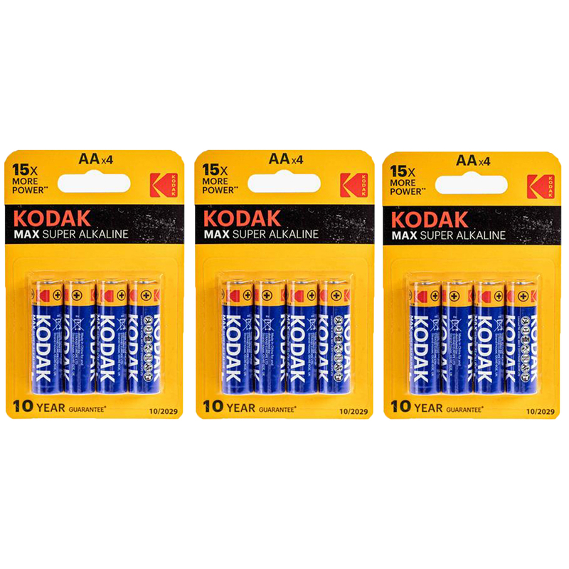 Batérie do fotopasce - sada 12 kusov, Kodak AA MAX  