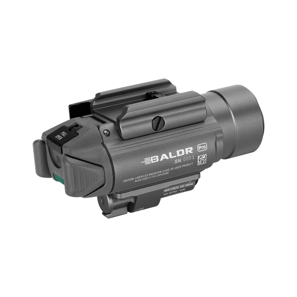 Svetlo na zbraň Olight BALDR Pro 1350 lm - zelený laser gunmetal grey limitovaná edícia 8