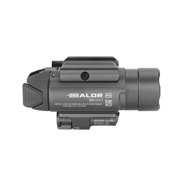 Svetlo na zbraň Olight BALDR Pro 1350 lm - zelený laser gunmetal grey limitovaná edícia 9