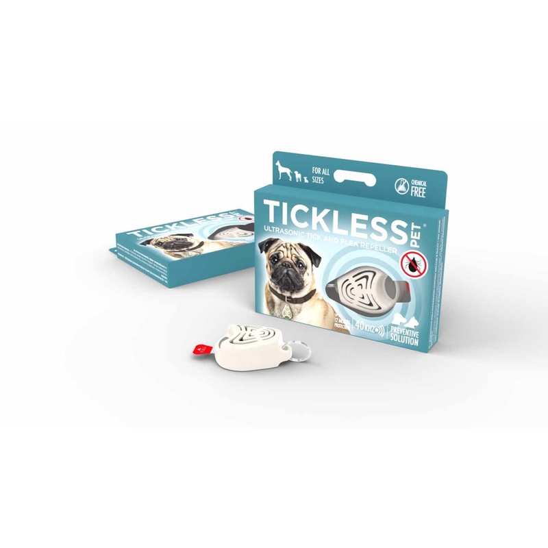 Ultrazvukový repelent proti kliešťom TICKLESS PET pre zvieratá - béžový 3