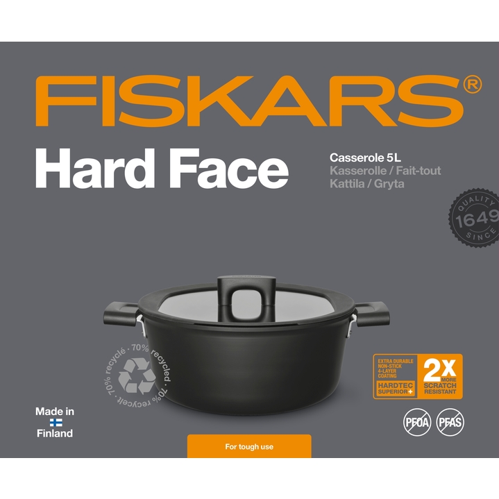 Hrniec FISKARS Hard Face s pokrievkou, 5l, 26 cm 4