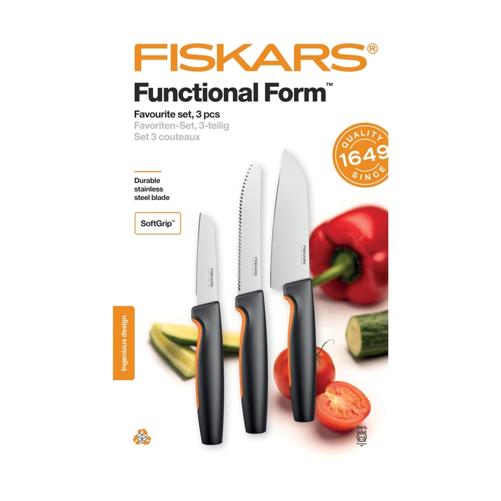 Sada nožov FISKARS Functional Form, 3ks 1