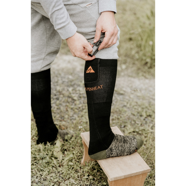 Vyhrievané ponožky Alpenheat FIRE-SOCKS zeleno-čierne 2