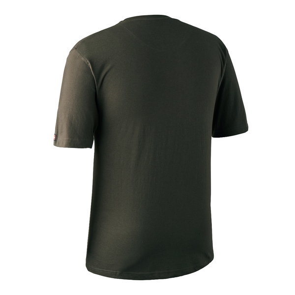 Pánske tričko Deerhunter s krátkym rukávom a logom - Bark Green  1