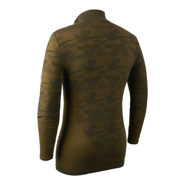 Pánske poľovnícke termo tričko so zipsom Deerhunter Camou Wool 1