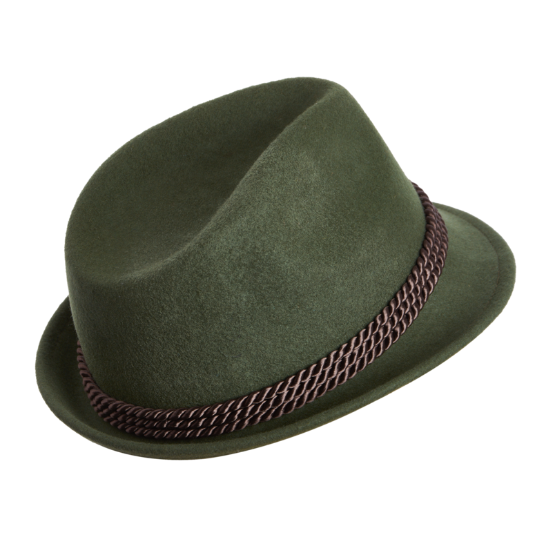 Detský poľovnícky klobúk TETRAO - tri hnedé šnúrky zelený 1