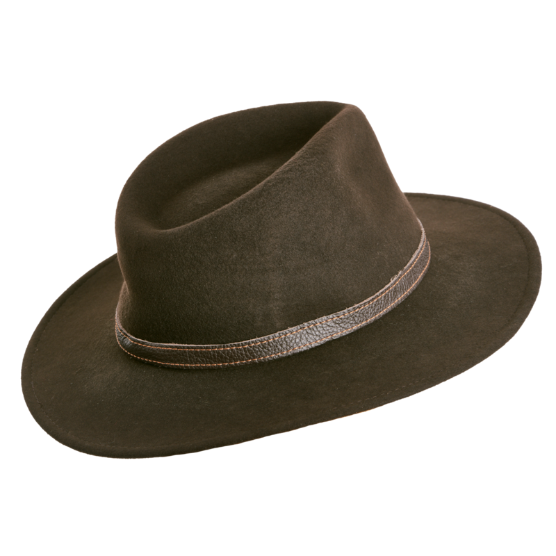 Poľovnícky klobúk TETRAO - s koženým remienkom hnedý 1