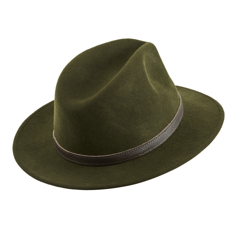 Poľovnícky klobúk TETRAO - s koženým remienkom zelený 1