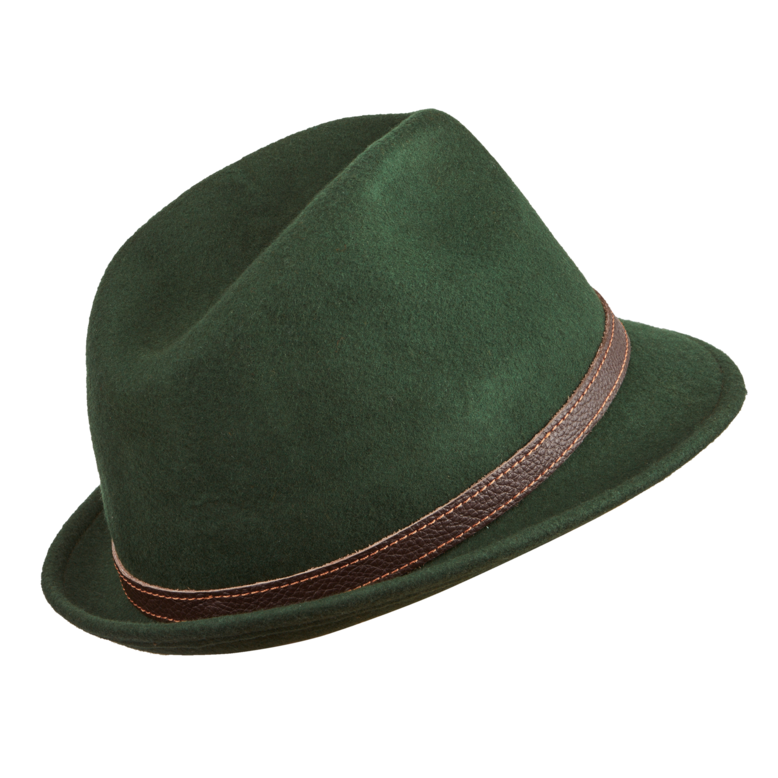 Poľovnícky klobúk TETRAO -  s koženým remienkom zelený 1