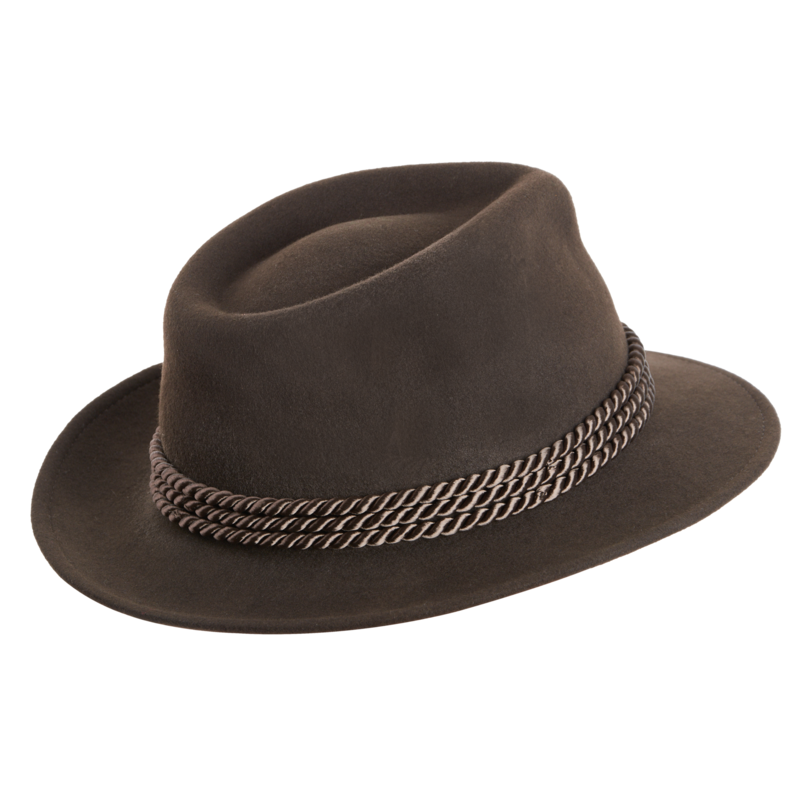 Hnedý klobúk TETRAO tru hnedé šnúrky 58 1