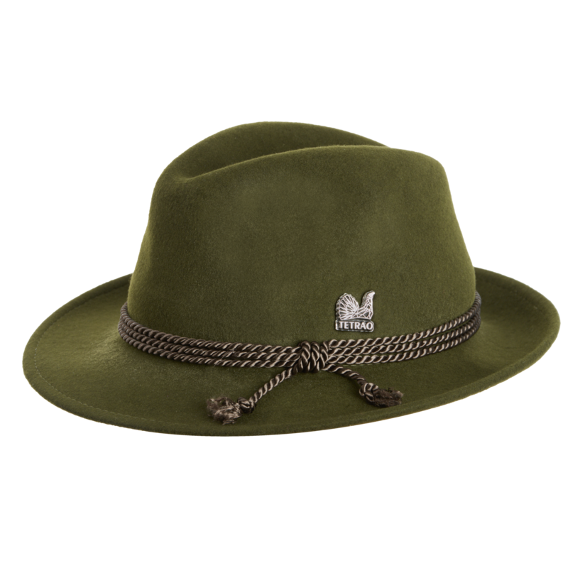 Poľovnícky klobúk TETRAO - tri tenké šnúrky zelený