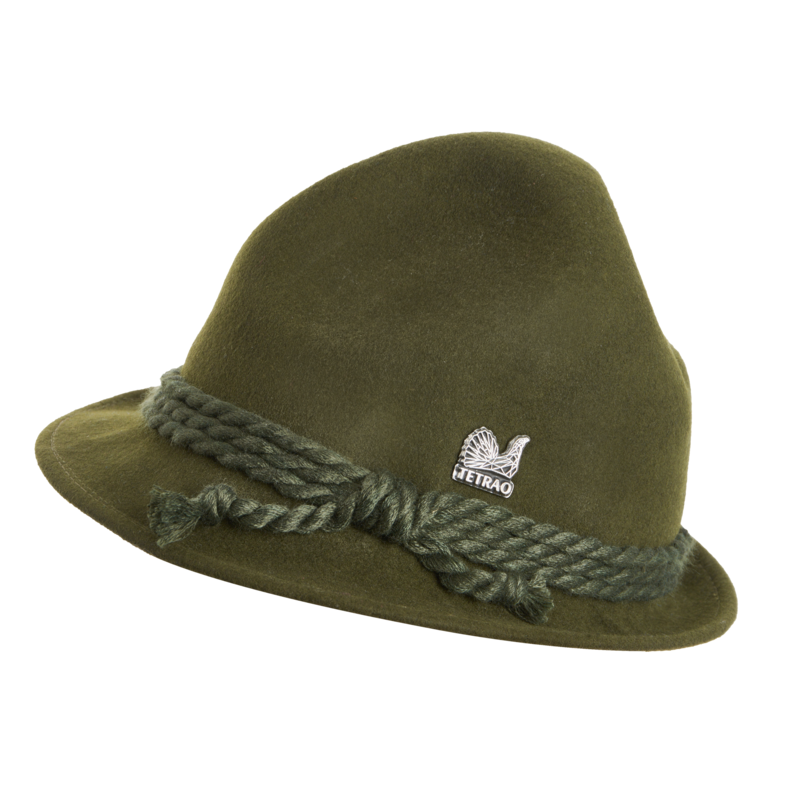 Zelený klobúk TETRAO dve šnúrky 55