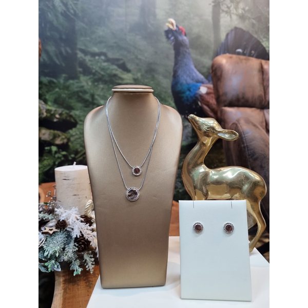 Set poľovníckych šperkov z parožia TETRAO - náhrdelník + náušnice krúžok 1