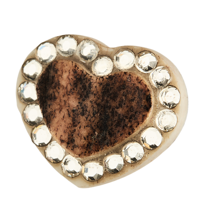 Set poľovníckych šperkov z parožia TETRAO - náhrdelník + náušnice srdiečko 