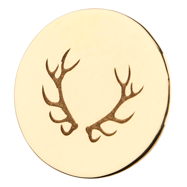 Zlaté náušnice medailón TETRAO jeleň
