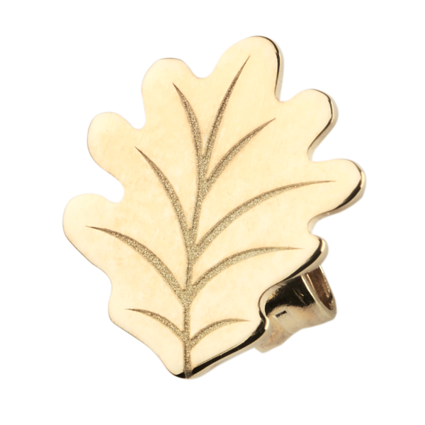 Zlaté náušnice TETRAO dubový list