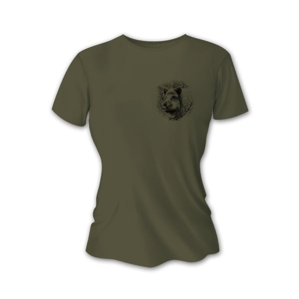 Dámske poľovnícke tričko TETRAO diviak malý - zelené 