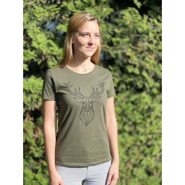 Dámske poľovnícke tričko TETRAO polovnicisrdcom - zelené 6