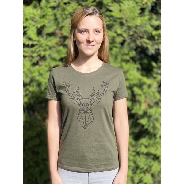Dámske poľovnícke tričko TETRAO polovnicisrdcom - zelené 5