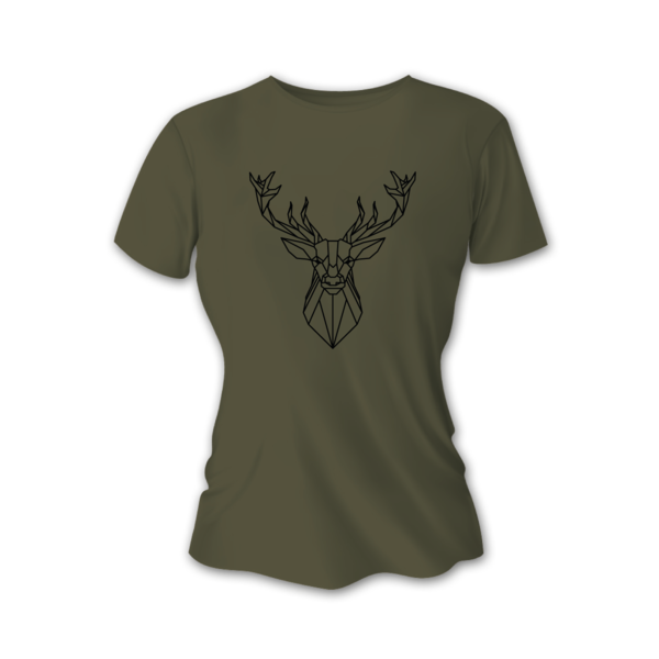 Dámske poľovnícke tričko TETRAO polovnicisrdcom - zelené