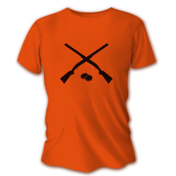 Pánske poľovnícke tričko TETRAO brokovnice - oranžové 