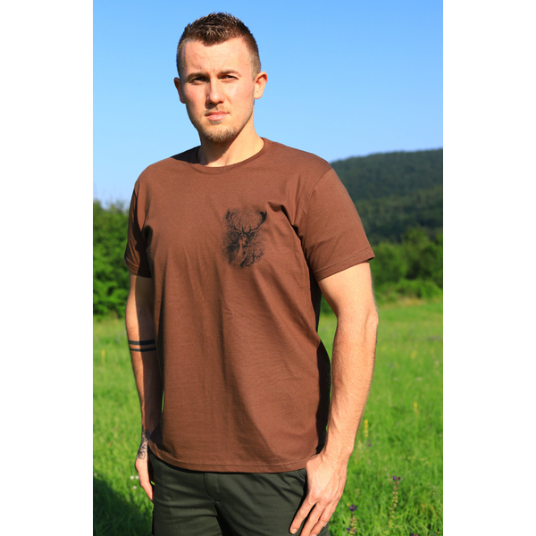 Pánske poľovnícke tričko TETRAO daniel malý - hnedé 2