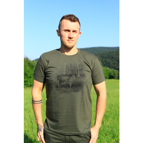 Pánske poľovnícke tričko TETRAO daniel veľký - zelené 2