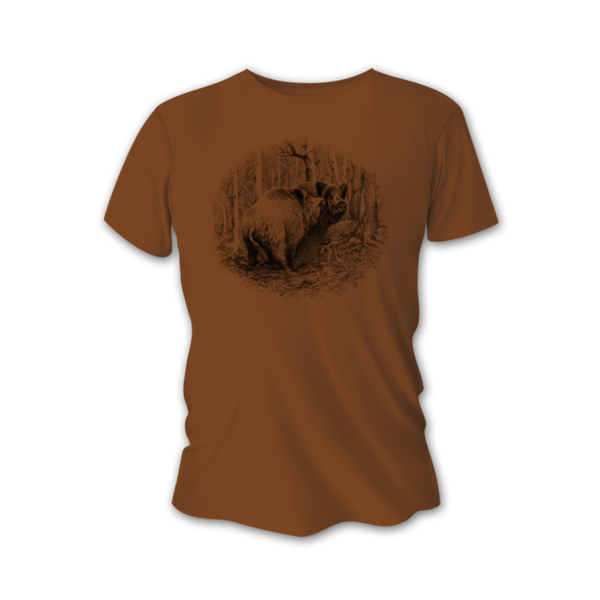 Pánske poľovnícke tričko TETRAO diviak veľký - hnedé