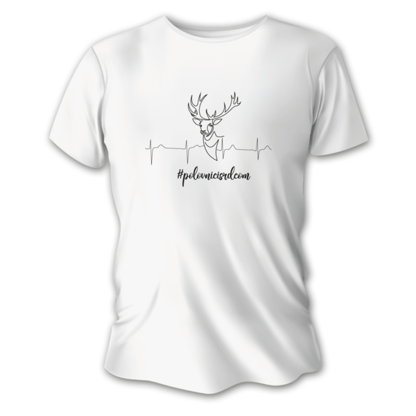 Pánske poľovnícke tričko TETRAO jeleň tep - biele
