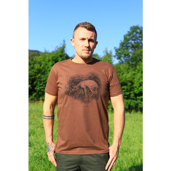 Pánske poľovnícke tričko TETRAO srnec veľký - hnedé 3