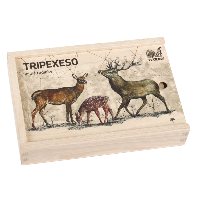 Vzdelávacie tripexeso TETRAO - lesné rodinky, 24 dielikov