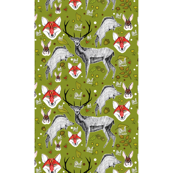 Poľovnícky uterák TETRAO 100x50 cm - Zelený les