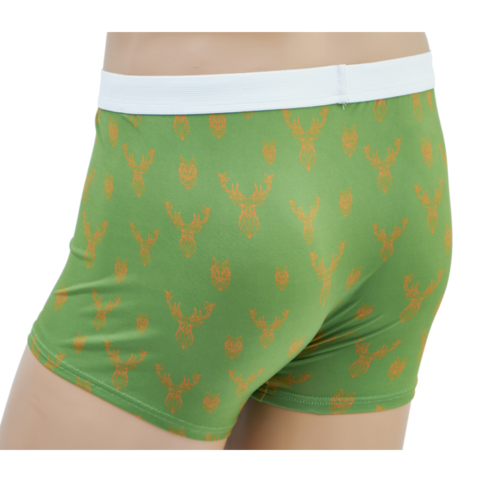 Pánske boxerky TETRAO zelené s jeleňmi veľ. S 1