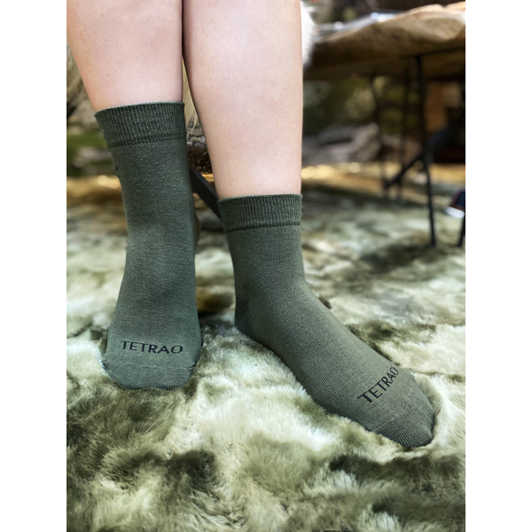 Veselé ponožky TETRAO zelené s parohmi 3