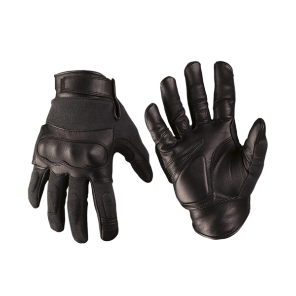 Taktické rukavice Mil-Tec čierne kožené 