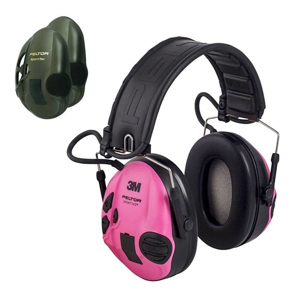 Elektronické chrániče sluchu Peltor SportTac-ružové 1