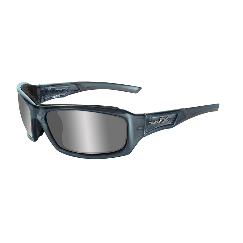 Slnečné okuliare Wiley X Echo šedé strieborné sklá v modrom ráme