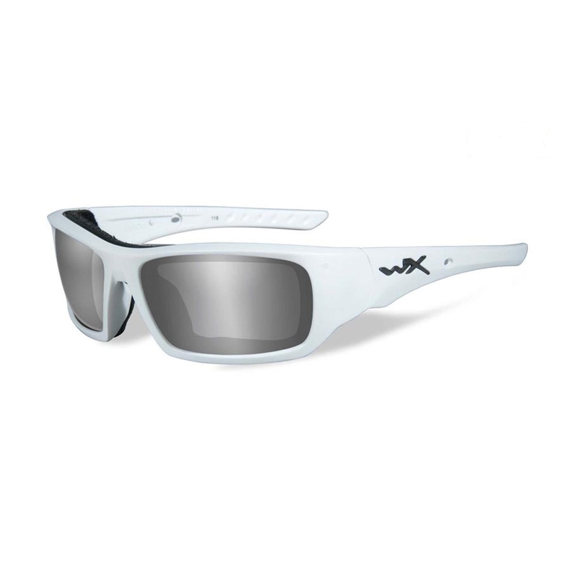 Slnečné okuliare Wiley X  polarizačné šedé sklá v bielom ráme