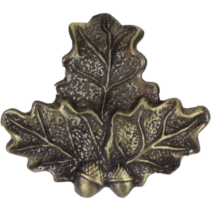 Ozdobné dubové listy pod diviačie kly - bronzovej farby 