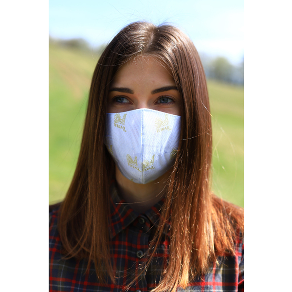 TETRAO bavlnená ochranná maska na tvár - biele 1 ks  2