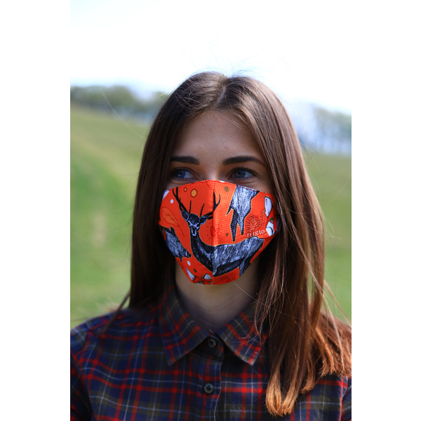 TETRAO bavlnená ochranná maska na tvár - les 1 ks 