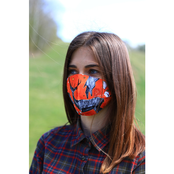 TETRAO bavlnená ochranná maska na tvár - les 1 ks  2