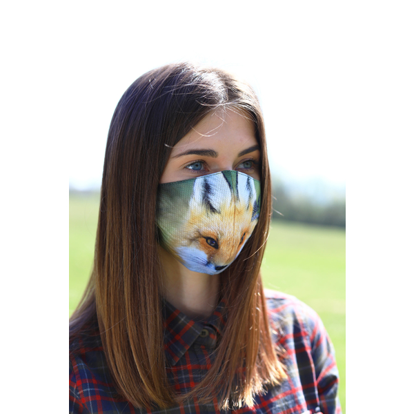 TETRAO bavlnená ochranná maska na tvár - líška 1 ks  2