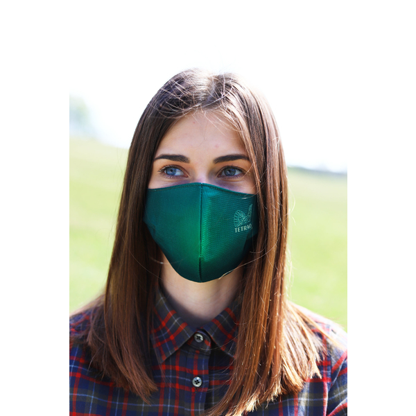 TETRAO bavlnená ochranná maska na tvár - zelené 1 ks  1
