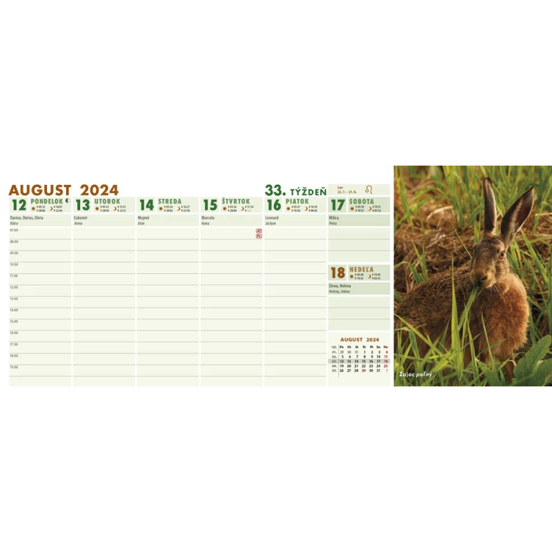 Stolový poľovnícky kalendár POĽOVNÍK 2024 3