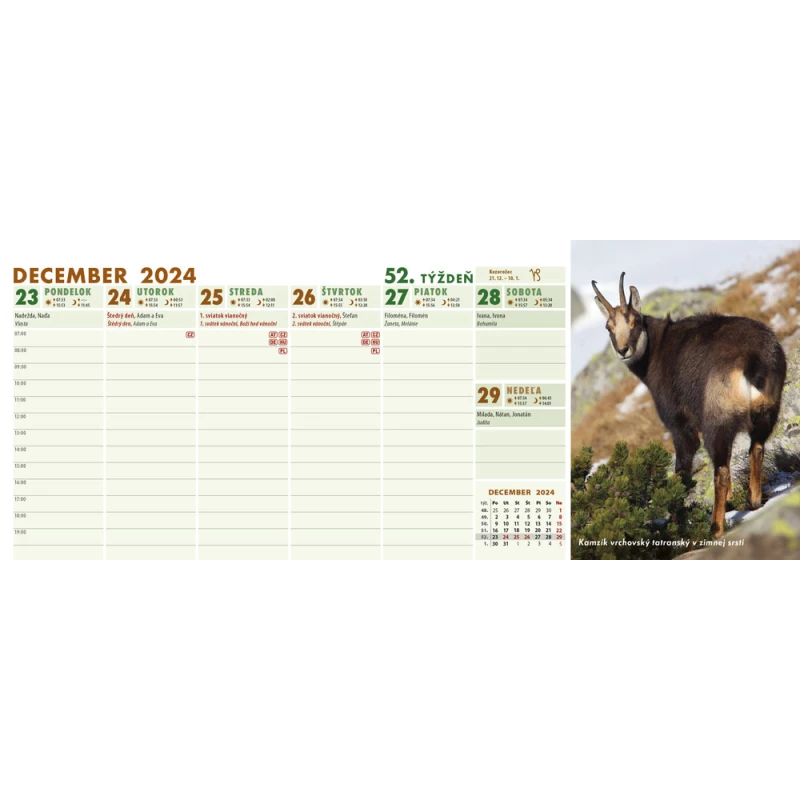 Stolový poľovnícky kalendár POĽOVNÍK 2024 4
